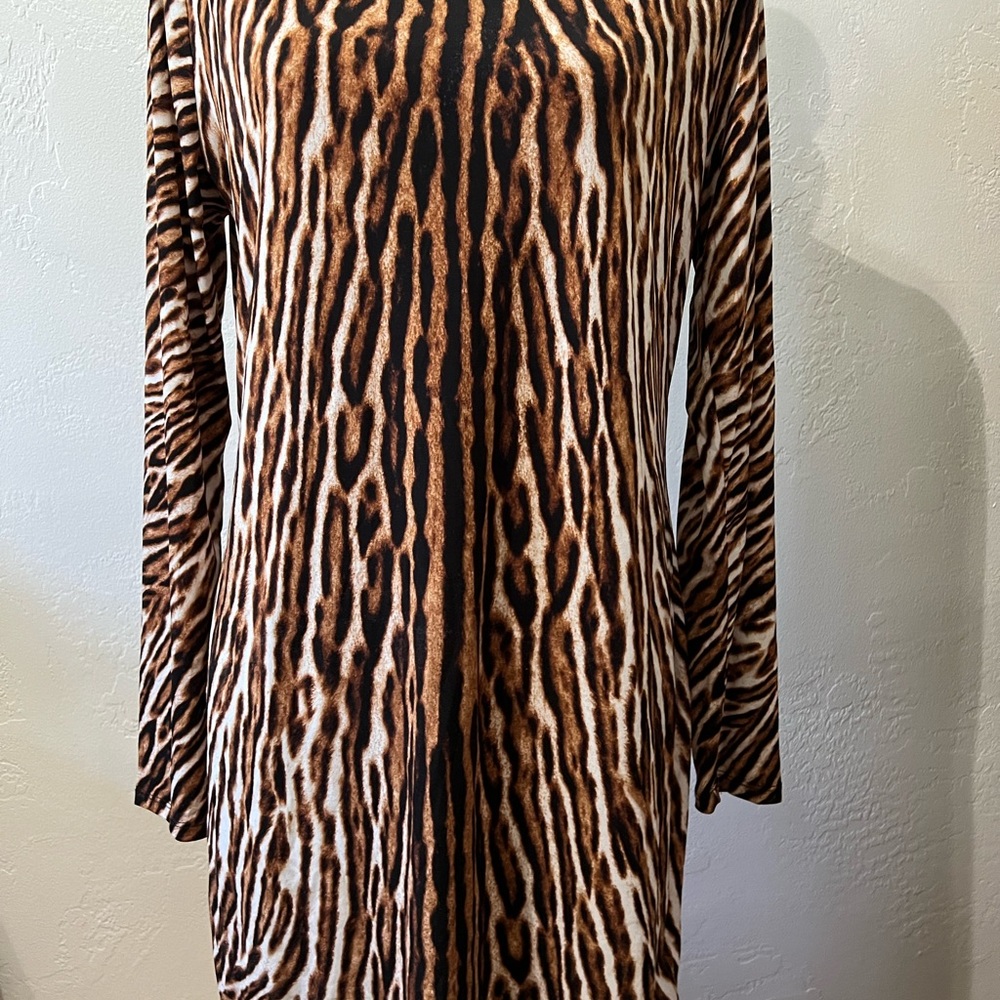 Michael Kors dressy animal print long sleeve L